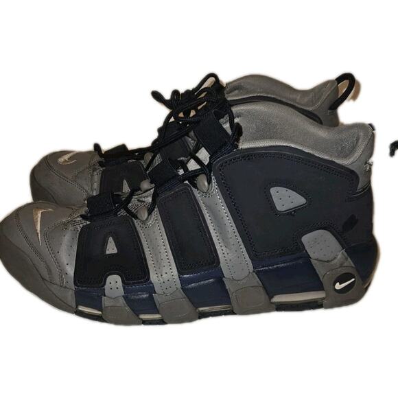 Men\'s Nike Air More Uptempo Cool Grey Navy \'Georgetown\' 921948-003 Size 13 main image 4